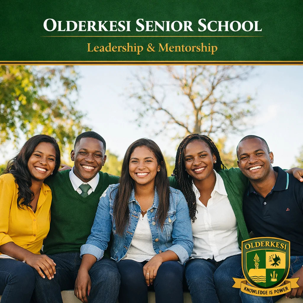 Students and staff gathered outdoors at Olderkesi Senior School